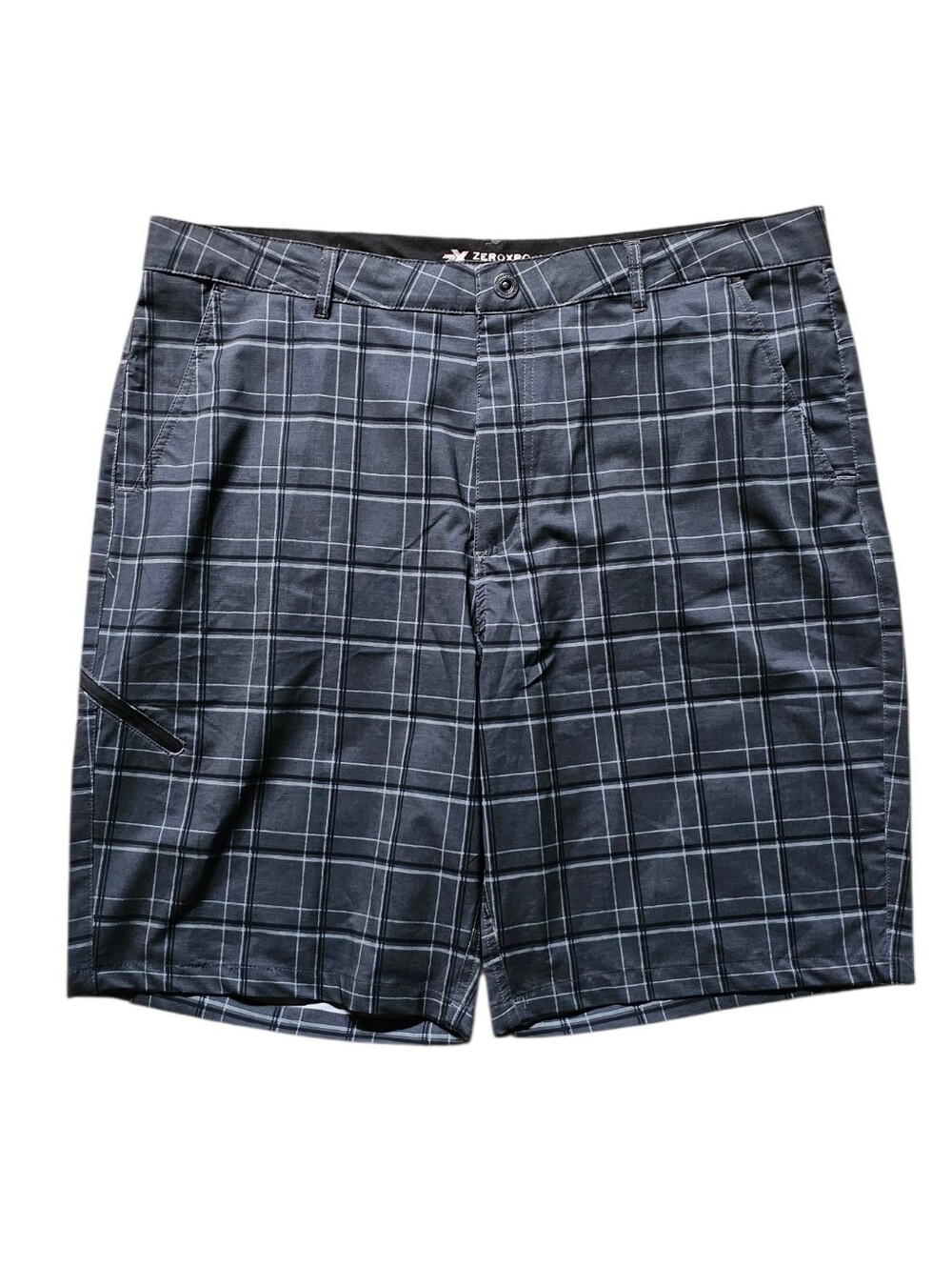 ZeroXposur Black Plaid Hybrid Shorts